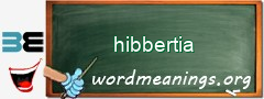 WordMeaning blackboard for hibbertia